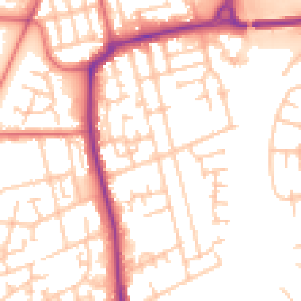 Daytime road noise heatmap for TS4 2NP