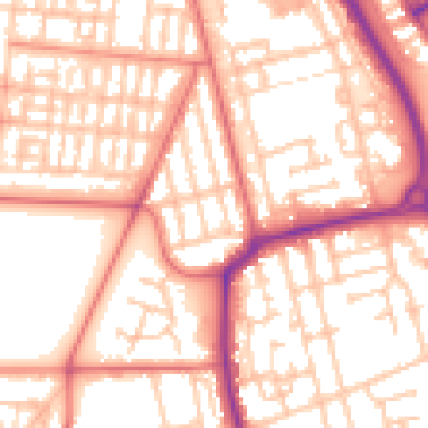 Daytime road noise heatmap for TS4 2QX