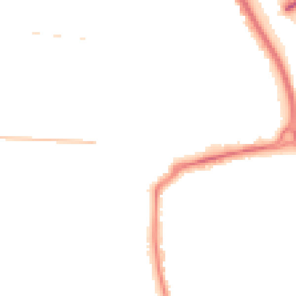 Night-time road noise heatmap for TS4 2QX