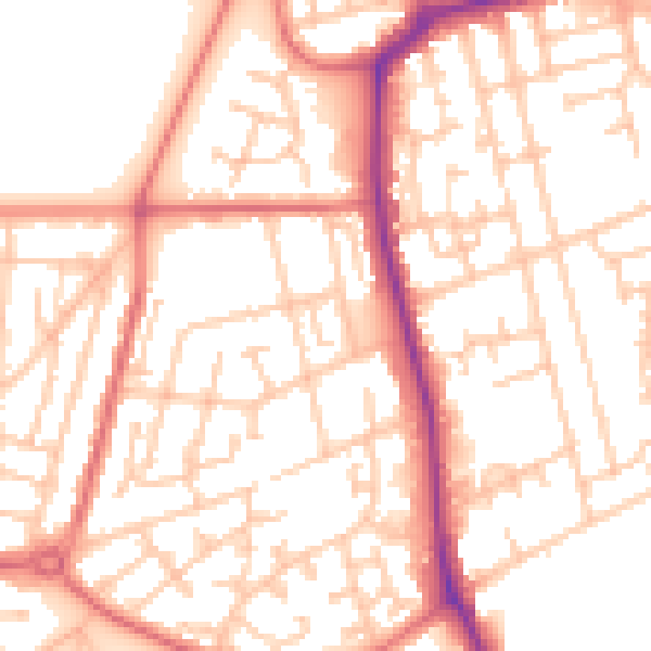Daytime road noise heatmap for TS4 2TX