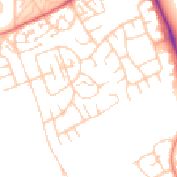 Daytime road noise heatmap for TS4 3HB