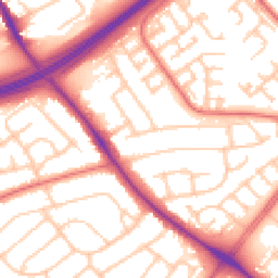 Daytime road noise heatmap for TS7 8BT