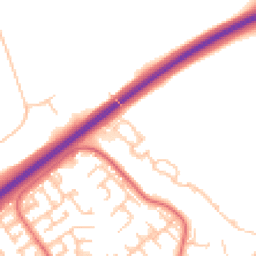 Daytime road noise heatmap for TS7 8EN