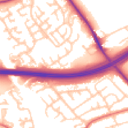 Daytime road noise heatmap for TS7 8SW
