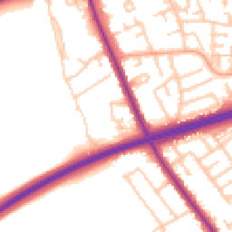 Daytime road noise heatmap for TS7 9BX