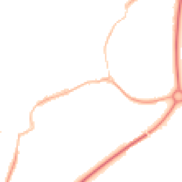 Night-time road noise heatmap for TS9 5AE