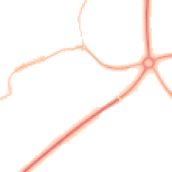 Night-time road noise heatmap for TS9 5AU