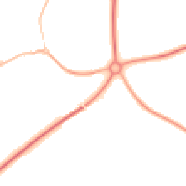 Night-time road noise heatmap for TS9 5AW