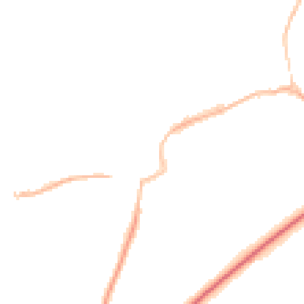 Night-time road noise heatmap for TS9 5BD