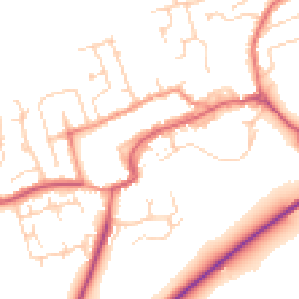 Daytime road noise heatmap for TS9 5BG