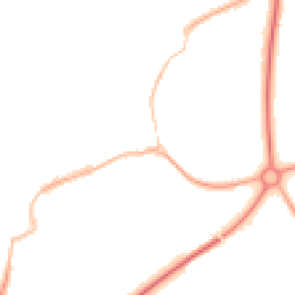 Night-time road noise heatmap for TS9 5DP