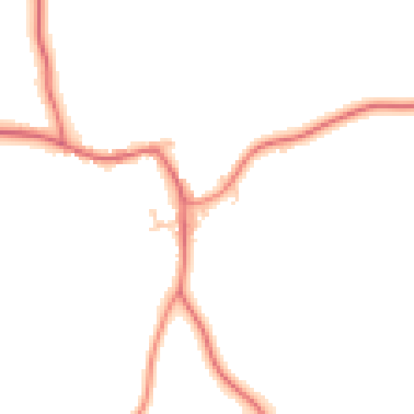 Daytime road noise heatmap for TS9 5GD