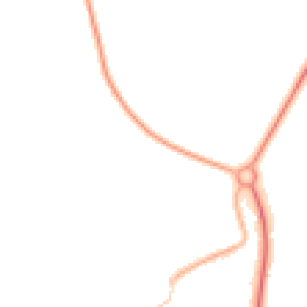 Night-time road noise heatmap for TS9 5JU