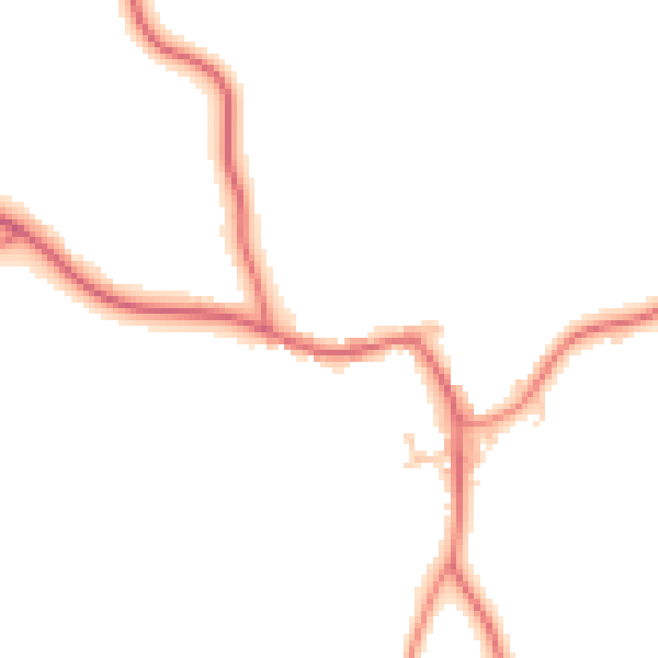Daytime road noise heatmap for TS9 5LU