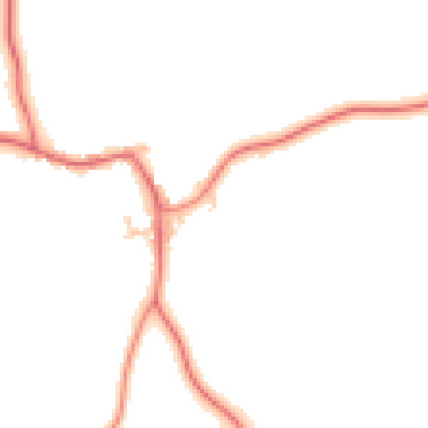 Daytime road noise heatmap for TS9 5NN