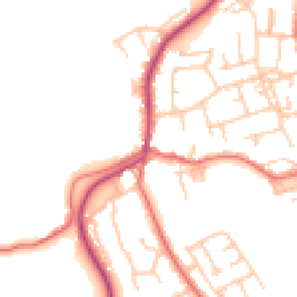 Daytime road noise heatmap for TS9 6NH