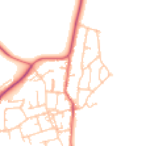 Daytime road noise heatmap for TS9 6RW