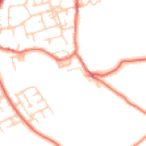 Daytime road noise heatmap for TS9 6SF