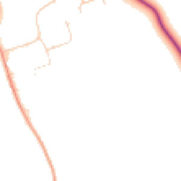 Daytime road noise heatmap for TS9 7AF