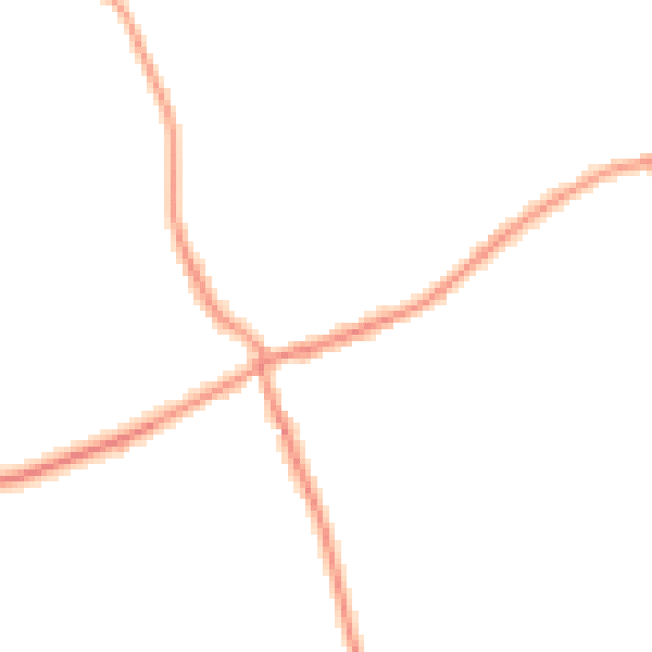Daytime road noise heatmap for TS9 7AL