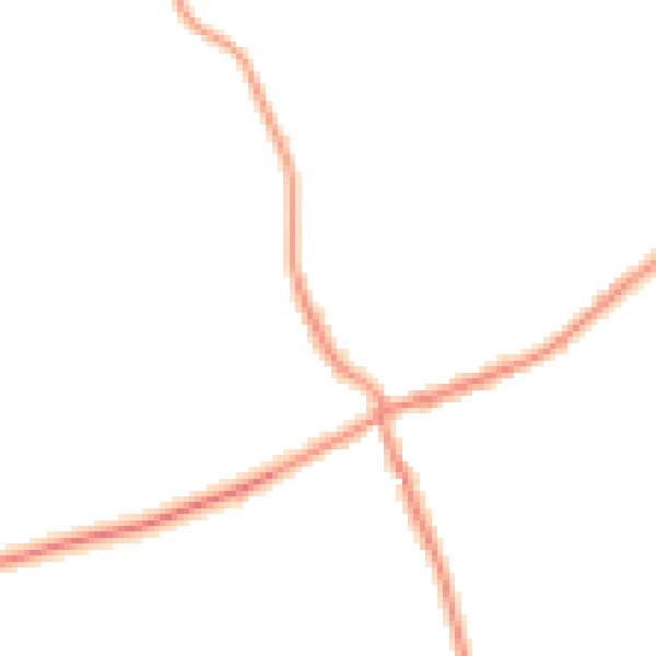 Daytime road noise heatmap for TS9 7AQ
