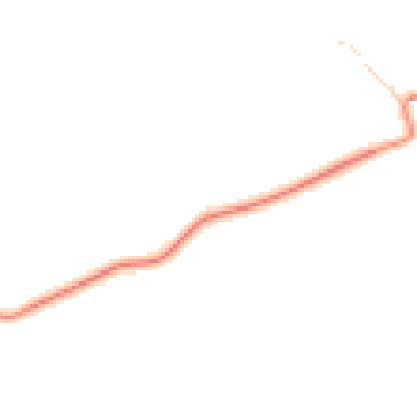 Daytime road noise heatmap for TS9 7AU