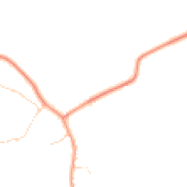 Daytime road noise heatmap for TS9 7BL