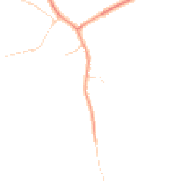 Daytime road noise heatmap for TS9 7BT