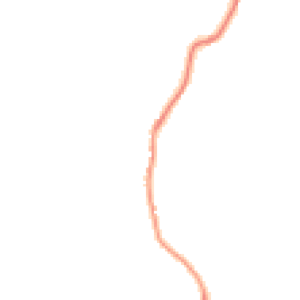 Night-time road noise heatmap for TS9 7JL