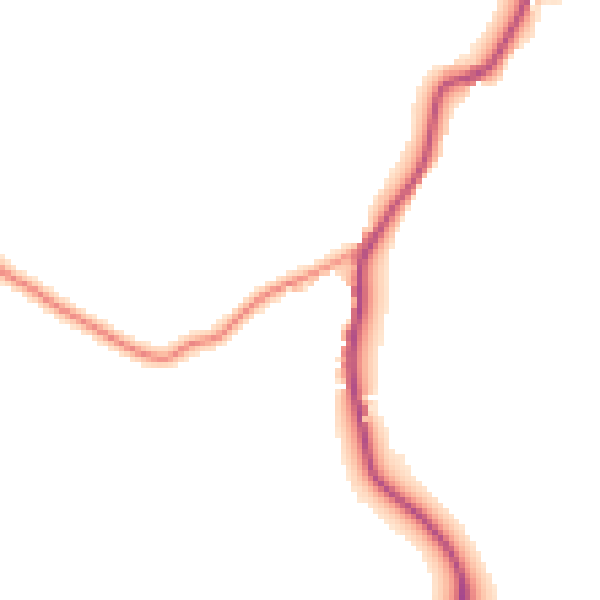 Daytime road noise heatmap for TS9 7JZ