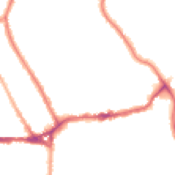 Night-time road noise heatmap for TW11 8DX