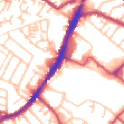 Daytime road noise heatmap for TW13 4AB