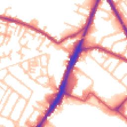 Daytime road noise heatmap for TW13 4BH