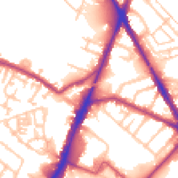 Daytime road noise heatmap for TW13 4BY