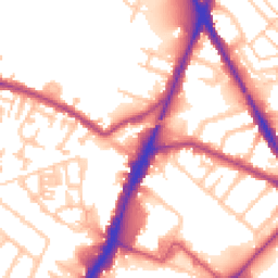 Daytime road noise heatmap for TW13 4BZ