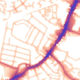 Daytime road noise heatmap for TW13 4JL