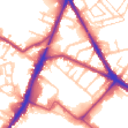 Daytime road noise heatmap for TW13 5AA