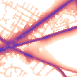 Daytime road noise heatmap for TW13 6HG