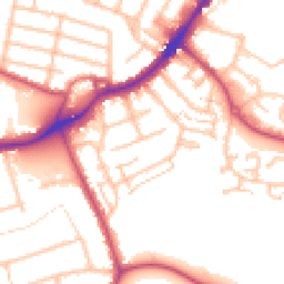 Daytime road noise heatmap for TW13 7JR