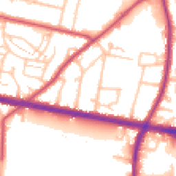 Daytime road noise heatmap for TW15 1DA