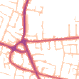 Daytime road noise heatmap for TW15 1DB