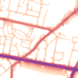 Daytime road noise heatmap for TW15 1SU