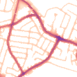 Daytime road noise heatmap for TW15 2LE