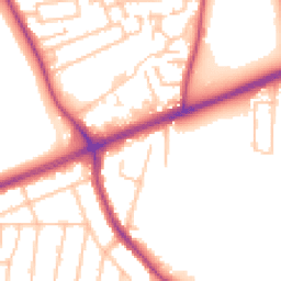 Daytime road noise heatmap for TW15 3AF