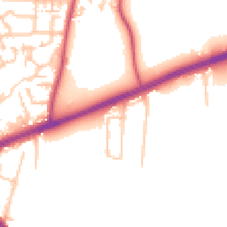 Daytime road noise heatmap for TW15 3AZ