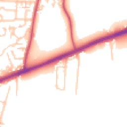 Daytime road noise heatmap for TW15 3BB