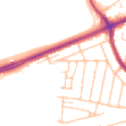 Daytime road noise heatmap for TW15 3DH