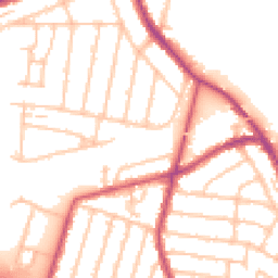 Daytime road noise heatmap for TW15 3FG