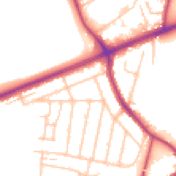 Daytime road noise heatmap for TW15 3GD
