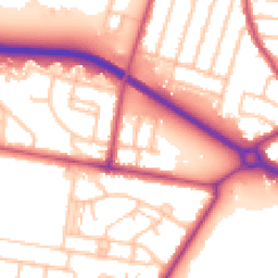 Daytime road noise heatmap for TW15 3NW